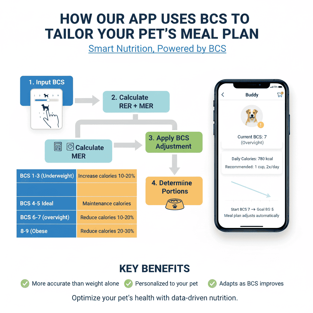 How Our App Uses BCS to Tailor Your Pet's Meal Plan