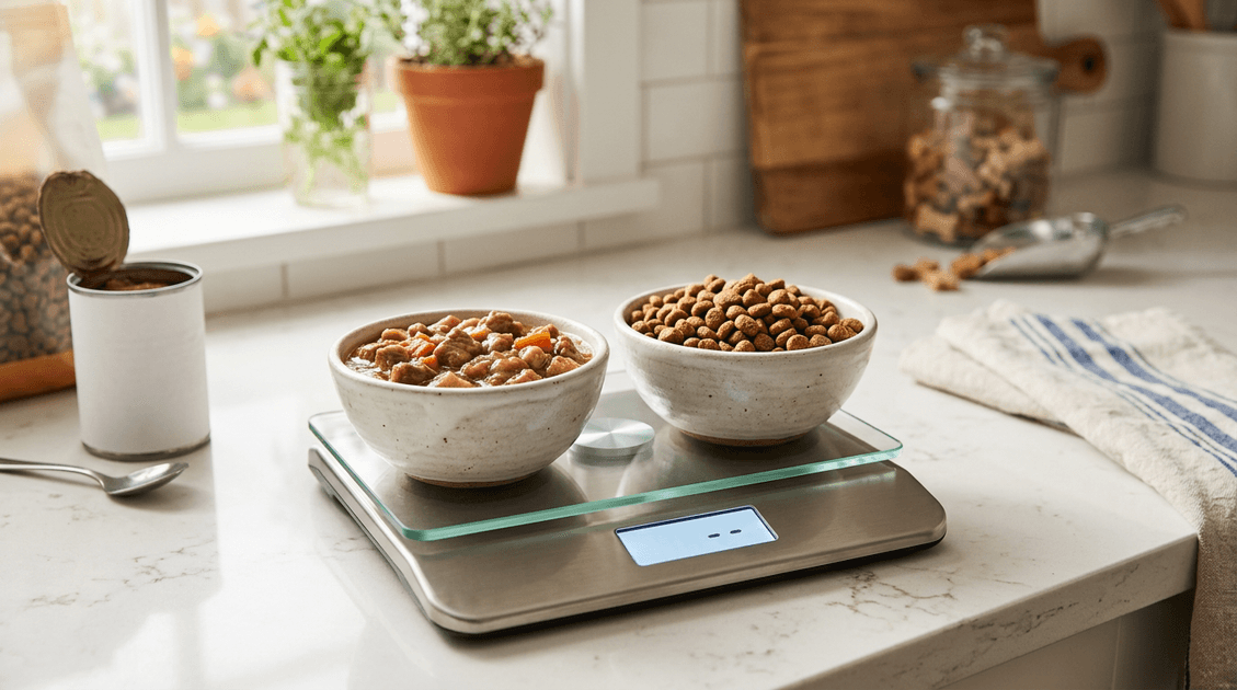 How to Calculate Calories When Mixing Wet and Dry Dog Food