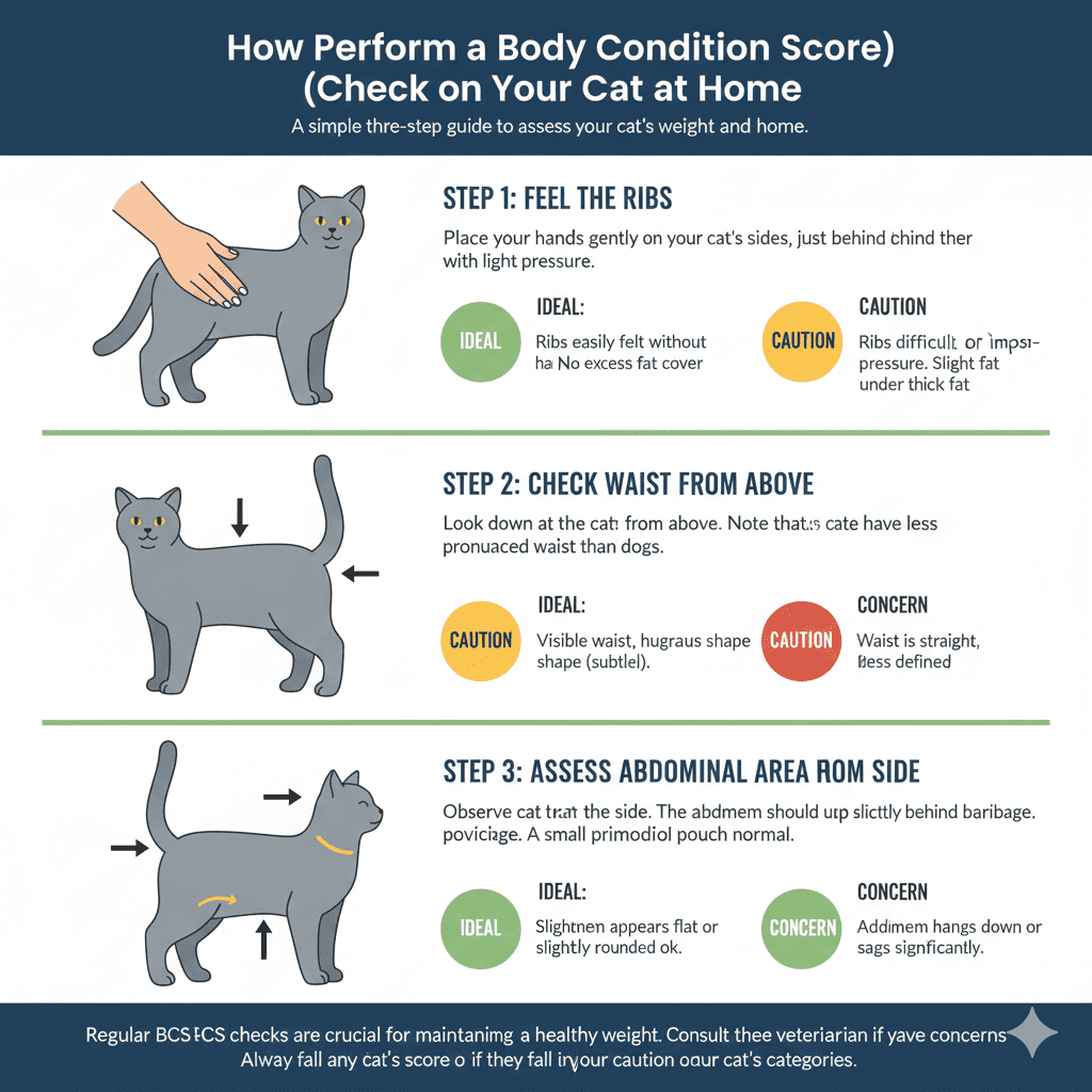 Schritt-für-Schritt-Anleitung: Wie man den Body Condition Score Ihrer Katze zu Hause Prüft