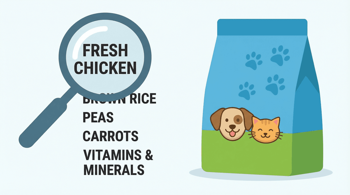 The Ingredient List: What First Ingredient Really Means - Pet Food Label Infographic