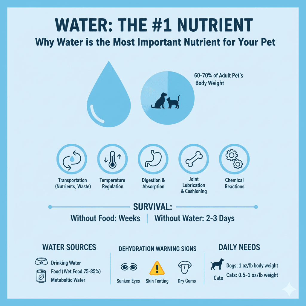 왜 물이 반려동물에게 가장 중요한 영양소인가