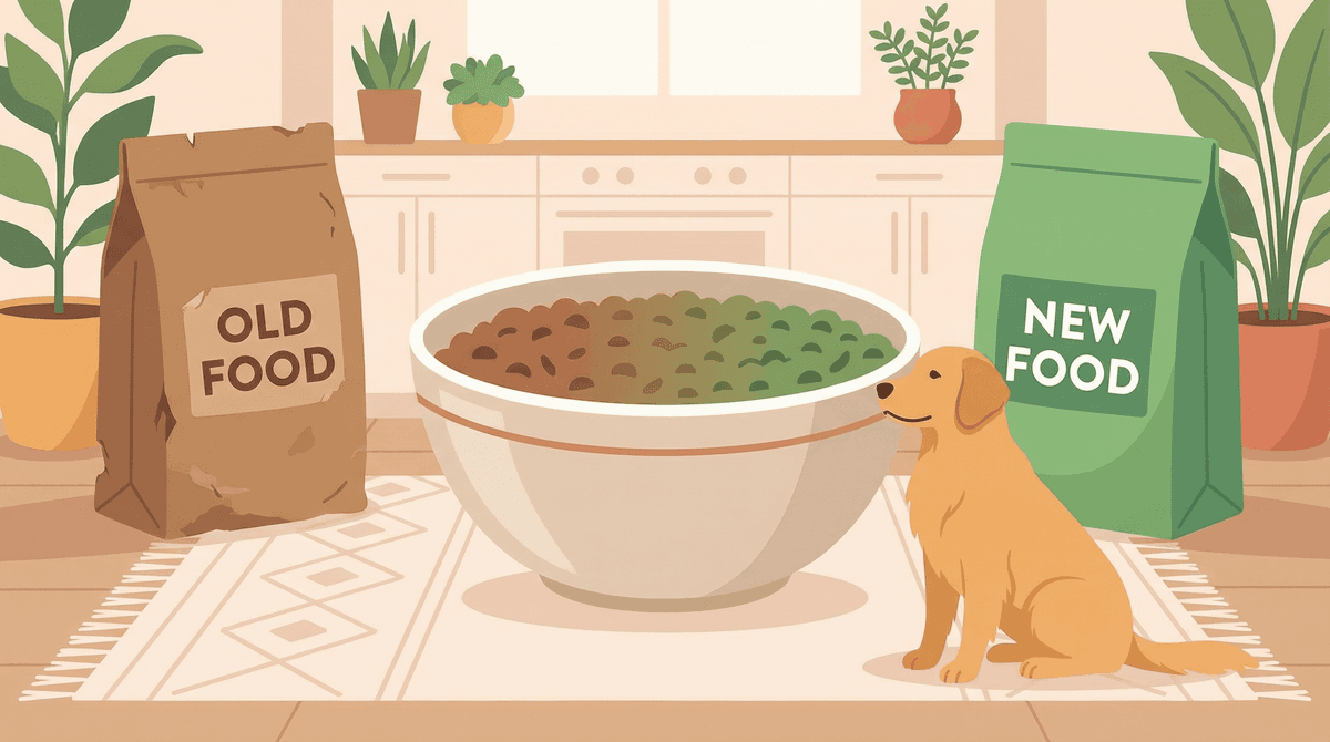 Why You Shouldn't Switch Your Pet's Food Suddenly - Gradual Transition Infographic